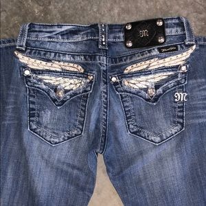 Miss Me Angel Embellished Bootcut Jeans